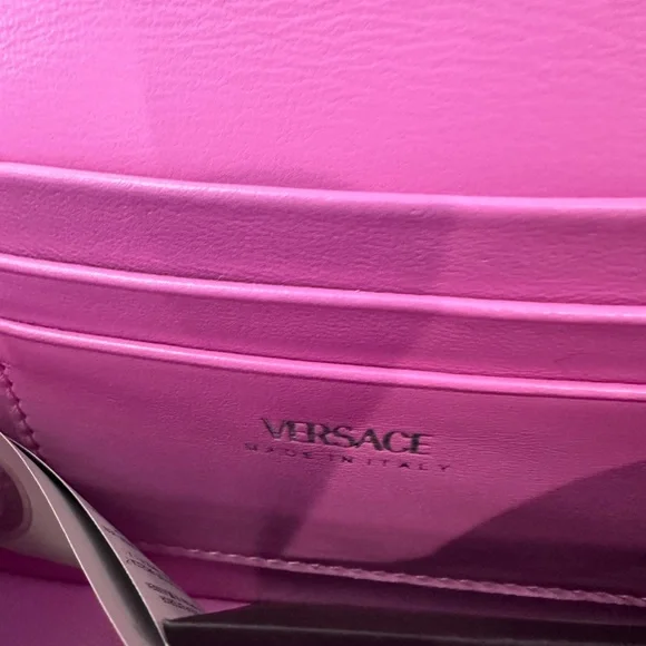 Versace Mini Medusa Monogram Crystal Embellished Satin Shoulder Bag - Picture 7 of 11